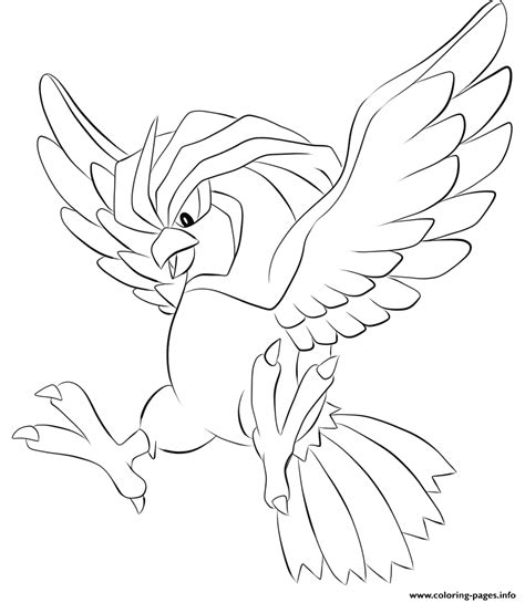 017 Pidgeotto Pokemon Coloring Pages Printable
