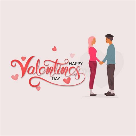 Valentine`s Day Love And Relationshipshappy Valentines Day Vector Illustration Stock Vector