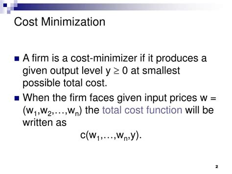 Ppt Cost Minimization Powerpoint Presentation Free Download Id282133