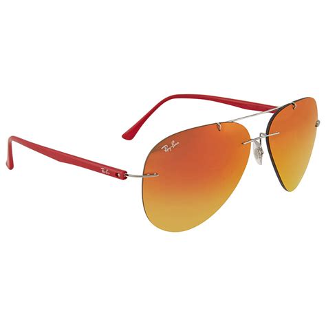 Ray Ban Orange Mirror Aviator Sunglasses Sunglasses Jomashop