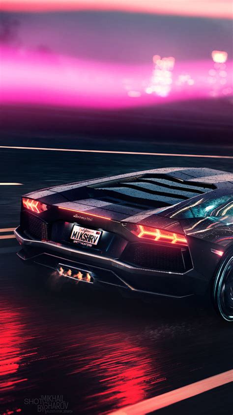 1080x1920 1080x1920 Lamborghini Neon Cars Artwork Digital Art Hd