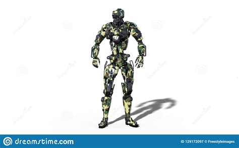 Army Robot Armed Forces Cyborg Military Android Soldier Armed With