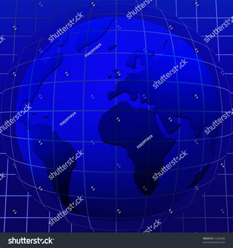 World Map Over Earth Globe Stock Illustration 51230590 Shutterstock