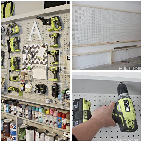 Tutorial For Organizing The Garage With A Pegboard Storage Wall