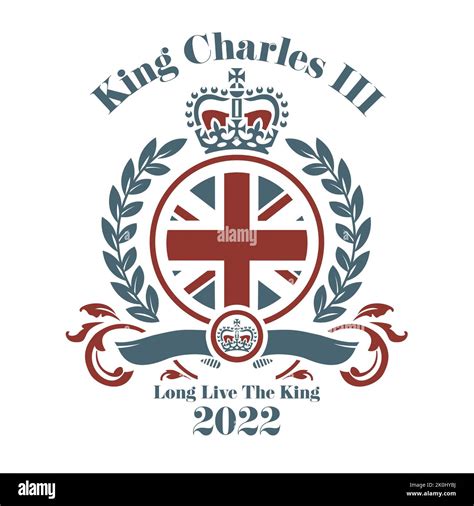 King Charles Iii 2022 Vector Illustration Prince Charles Becomes King