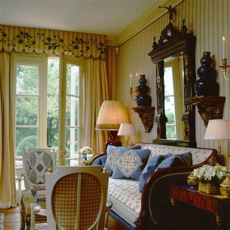 Howard Slatkin In Living Room In Country House French Doors Lead To