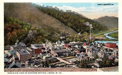 Circa 1916 Postcard Showing View Of Logans Business Section West