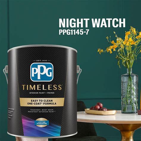 Ppg Timeless 1 Gal Ppg1145 7 Night Watch Flat Interior One Coat Paint