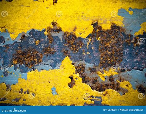 Rust On Yellow Color Steel Stock Image Image 16678821