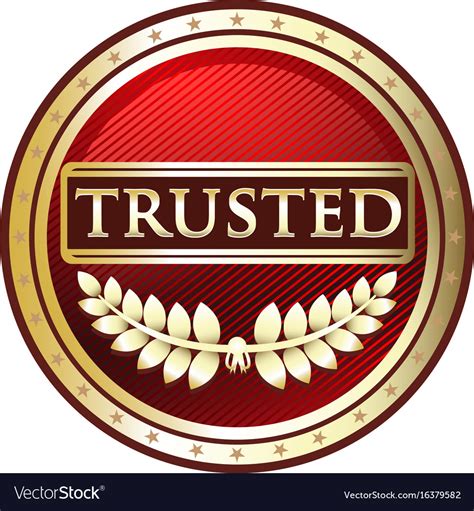 Trusted red icon Royalty Free Vector Image - VectorStock