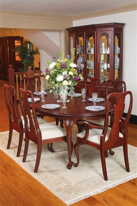 Forks should be placed to the left of the plate. Queen Anne Cherry Wood Dining Table | Wood dining room ...