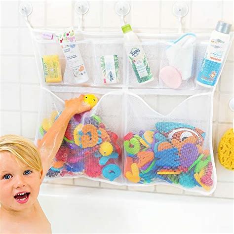 Tub Cubby Bath Toy Organizer Large 23×30″ Mold Resistant Mesh Net 6