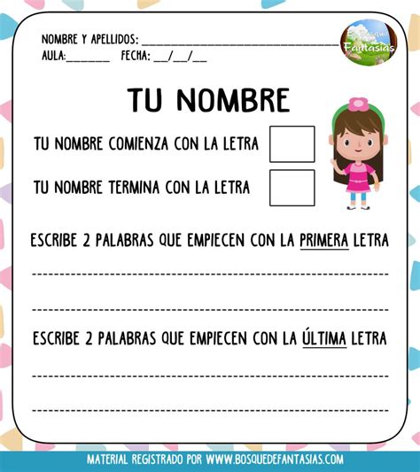 Practico Mi Nombre Hoja 9 Reading Comprehension Kindergarten Reading