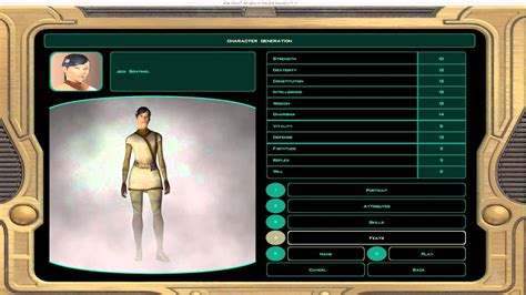 Knights Of The Old Republic 2 Kotor2ep0 Character Creation Youtube
