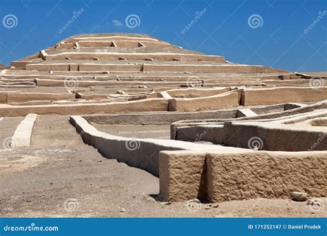 Nazca Or Nasca Pyramid At Cahuachi Archeological Site Stock Image