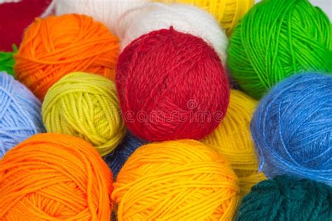 Balls Of Wool Yarn And Knitting Needles Stock Image Image Of Material