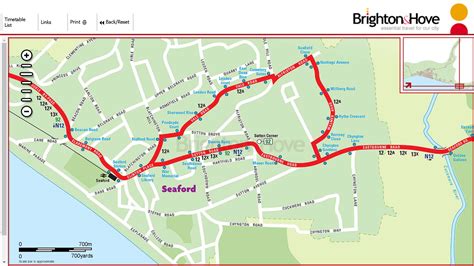 Full Network Map Of Routes Brighton And Hove Buses