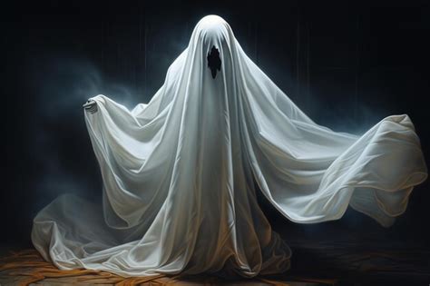 Premium AI Image Whispers Of The Unseen A Halloween Ghost Created