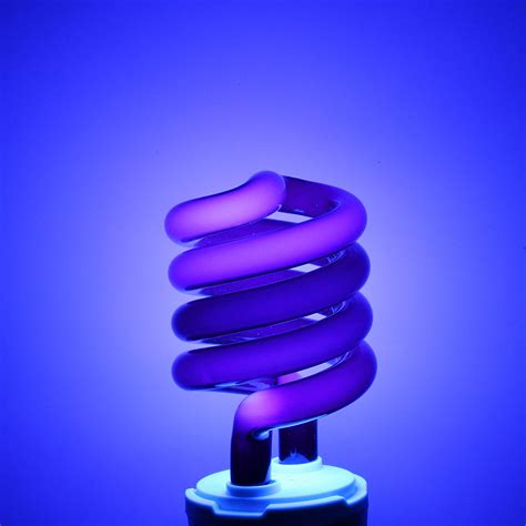 Uv Ultraviolet Spiral Low Energy Saving Cfl Light Bulb E27 Screw Black