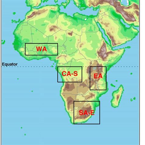 Topography M For The Cordex Africa Domain In Rca4 At 50 Km