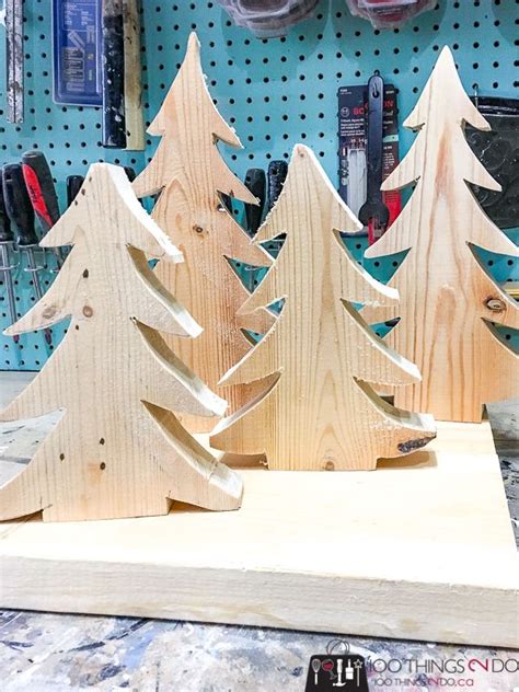 Wooden Christmas Trees Christmas Wood Crafts Wooden Christmas