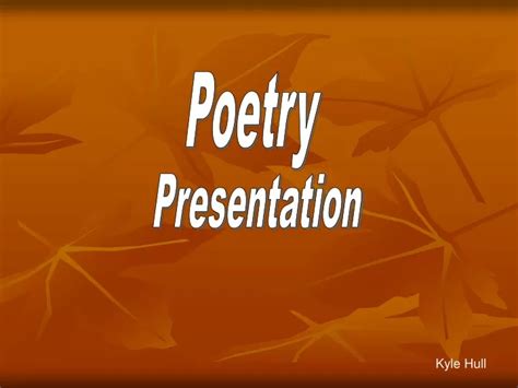 Ppt Poetry Powerpoint Presentation Free Download Id8728541