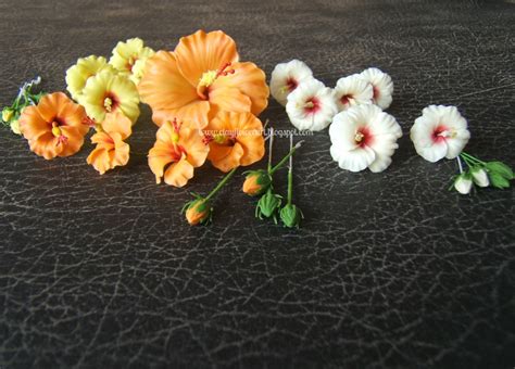It tones, hydrates, and firms the skin naturally. Hibiscus Miniature - Clay Flower Art
