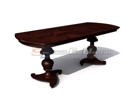 Antique Wood Tea Table 3d Model 3dmax3ds Files Free Download Cadnav