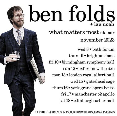 Ben Folds Tour 2023 Tickets Where To Buy Dates Venues And More