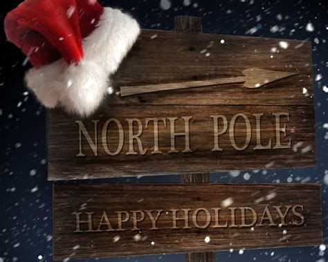 North Pole Happy Holidays Háttérkép Letöltés