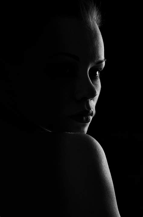 Beautifu In The Shadow Portrait Of Beautiful Girl In Dark Tones Shadow Portraits Dark