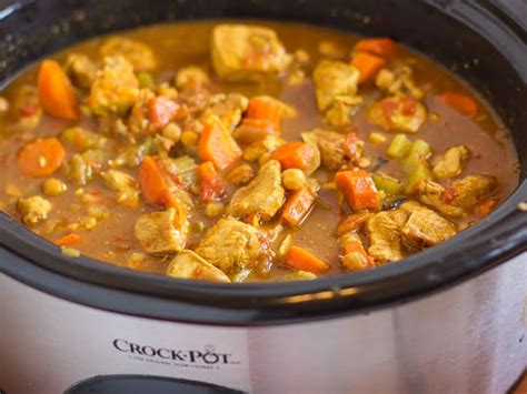 Before serving open biscuits and cut each biscuit into 4 to 6 pieces (depending on how big you want your dumplings) place on top of chicken mixture and push into liquid. Crock Pot Chicken Tagine Recipe
