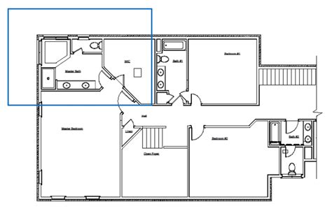 Plan a clear floor space of at least 30 inches from the front edge of all fixtures (lavatory, toilet, bidet, tub, and shower) to any opposite bath fixture, wall, or obstacle. Arlington Master Bathroom Renovation - Remodeling Northern VA