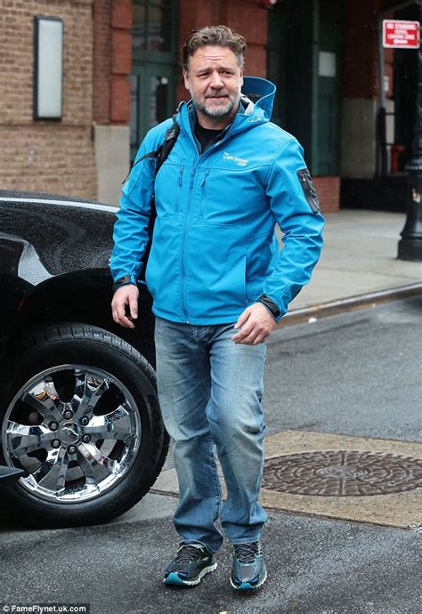 Russell Crowe Steps Out In New York In Thermal Jacket And Jeans