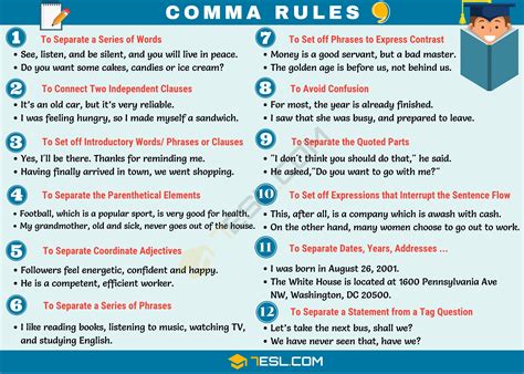 Comma When To Use A Comma With Important Comma Rules • 7esl