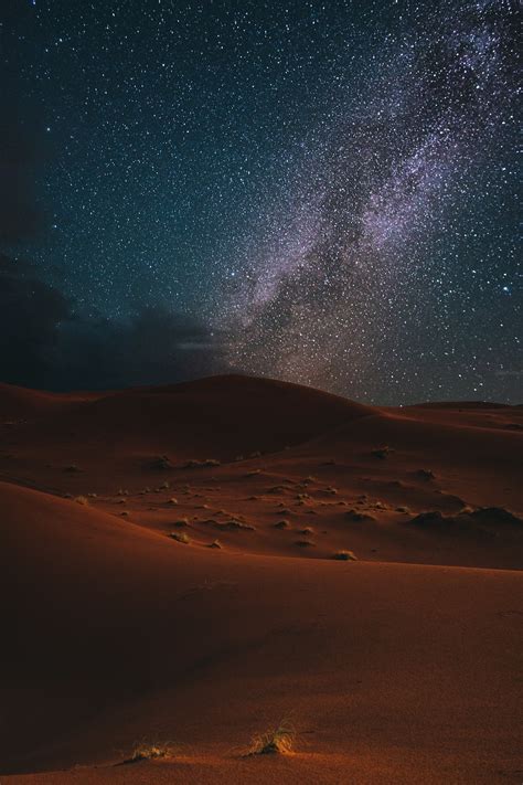 Free Download Galaxy Milky Way Stars Desert Night Rocks Stones