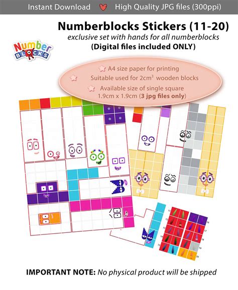 Numberblocks Printable Faces