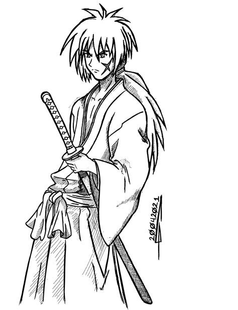 Coloring Pages Rurouni Kenshin