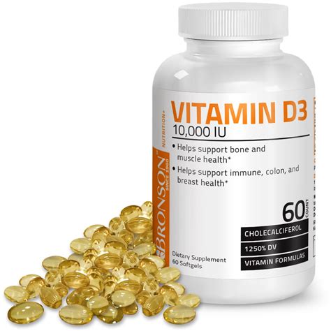 Bronson Vitamin D 10000 Iu 60 Softgels