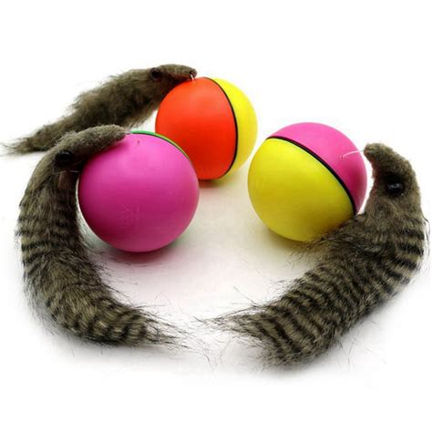 3 Pack Weasel Dog Toy Funny Dog Cat Weasel Jumping Moving Rolling In
