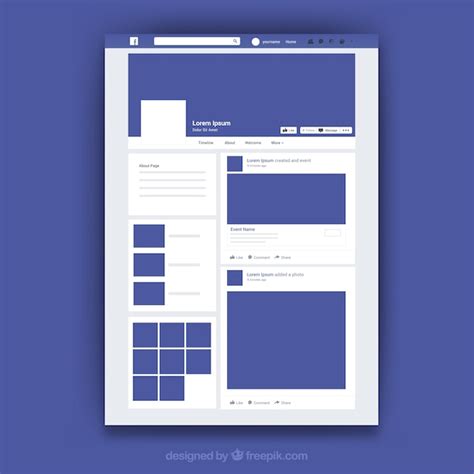Facebook Web Interface Vector Templates Minimalist Design Css Monster