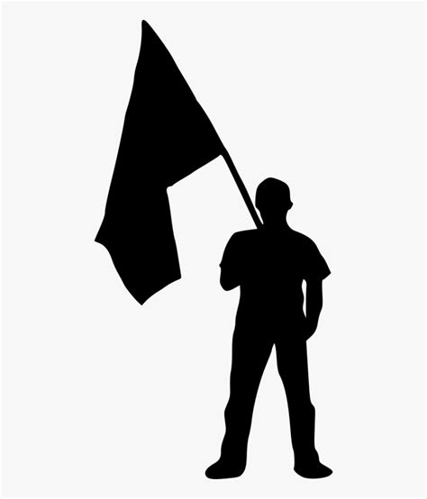 Person Silhouette Png Person With Flag Silhouette Png Soldier Holding