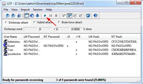 Crack Windows 10 8 7 Password With Lcp Password Cracking Tool