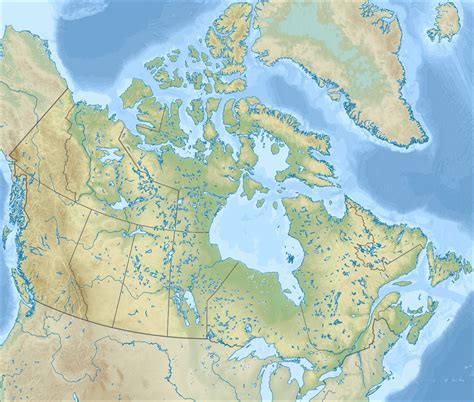 Large Relief Map Of Canada Canada Large Relief Map