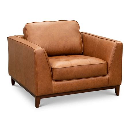 Maybe you would like to learn more about one of these? Modern Cognac Brown Leather Chair - Thompson | RC Willey ...