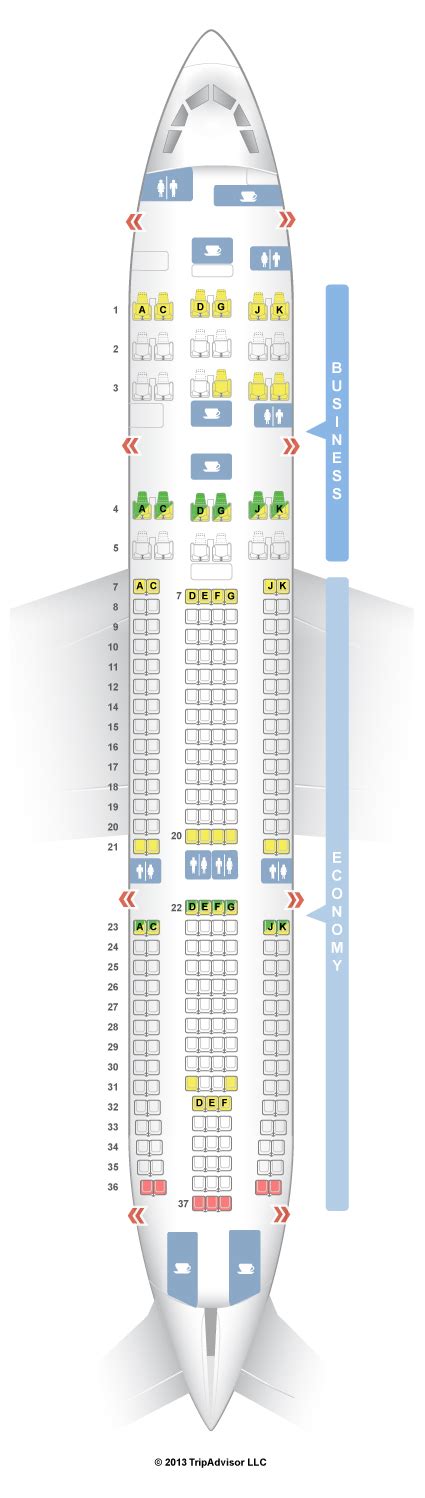 Seatguru Seat Map Taca Airbus A330 200 332