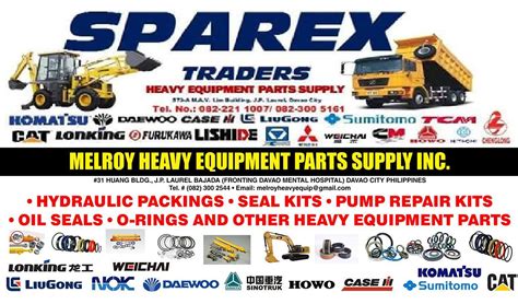 Sparex Traders And Melroy Heavy Equipment Parts Supply Davao City