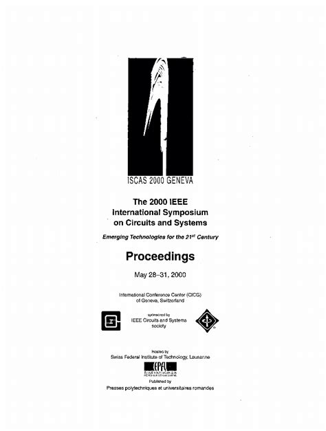 The 2000 Ieee International Symposium On Circuits And Systems Emerging