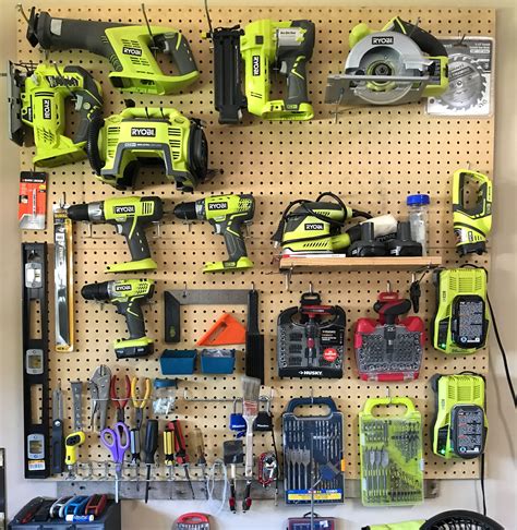 My Small Collection Of Ryobi Tools Jess In 2019 Garage Diy Garage