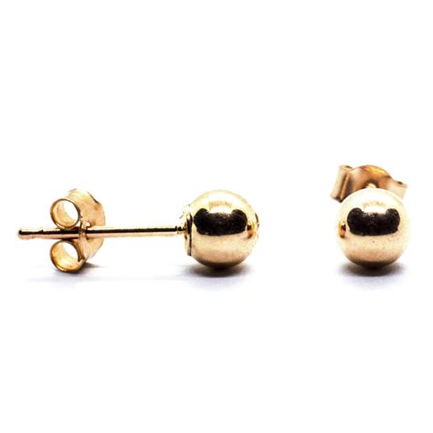 4 Mm Gold Ball Stud Earrings In 9ct Yellow Gold Arran View